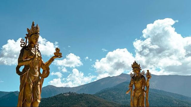 Golden statues at Buddha Dordenma