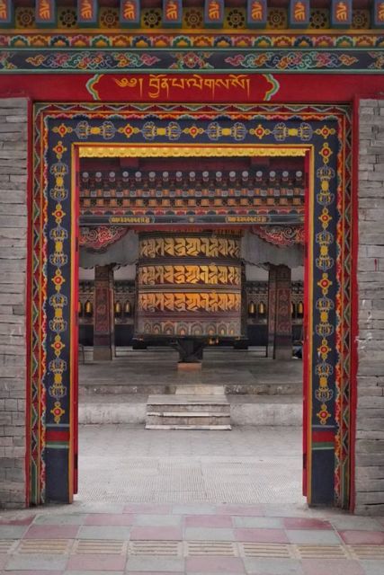 Turning the prayer wheel