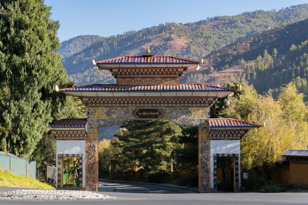 Traditional Bhutanese gate