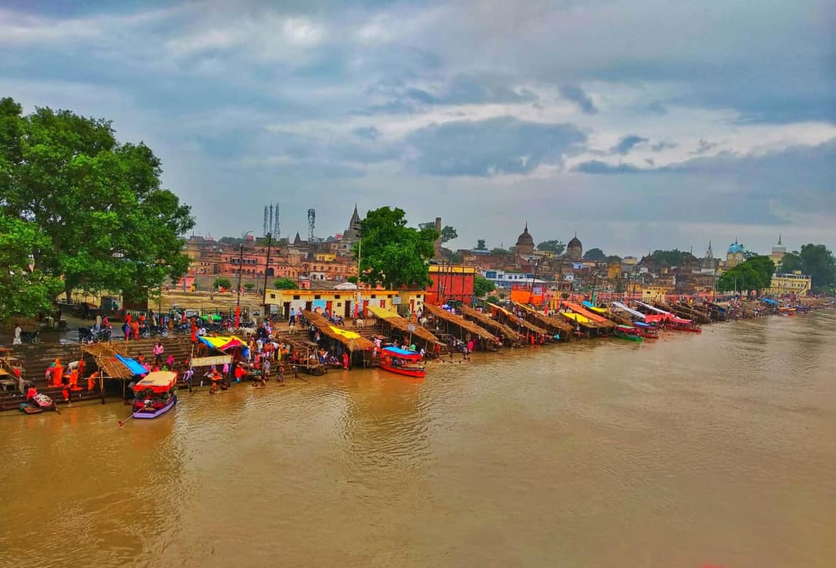 Ghats on the Saryu river, Ayodhya
