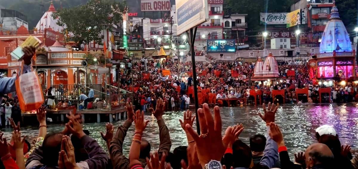 Lord Shiva statue on the Ganga, Rishikesh