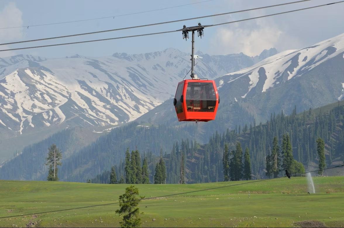 Gulmarg Gondola above the meadows