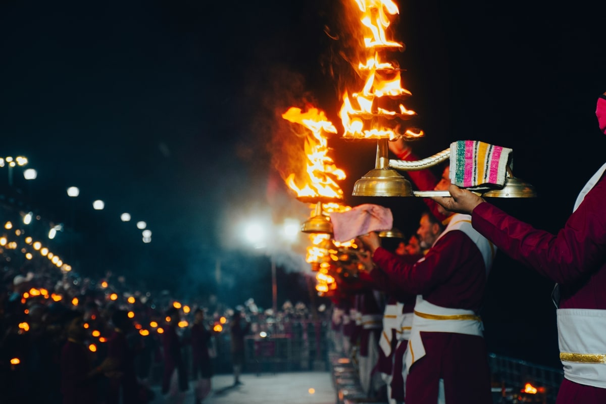 Ganga Aarti at Triveni Ghat