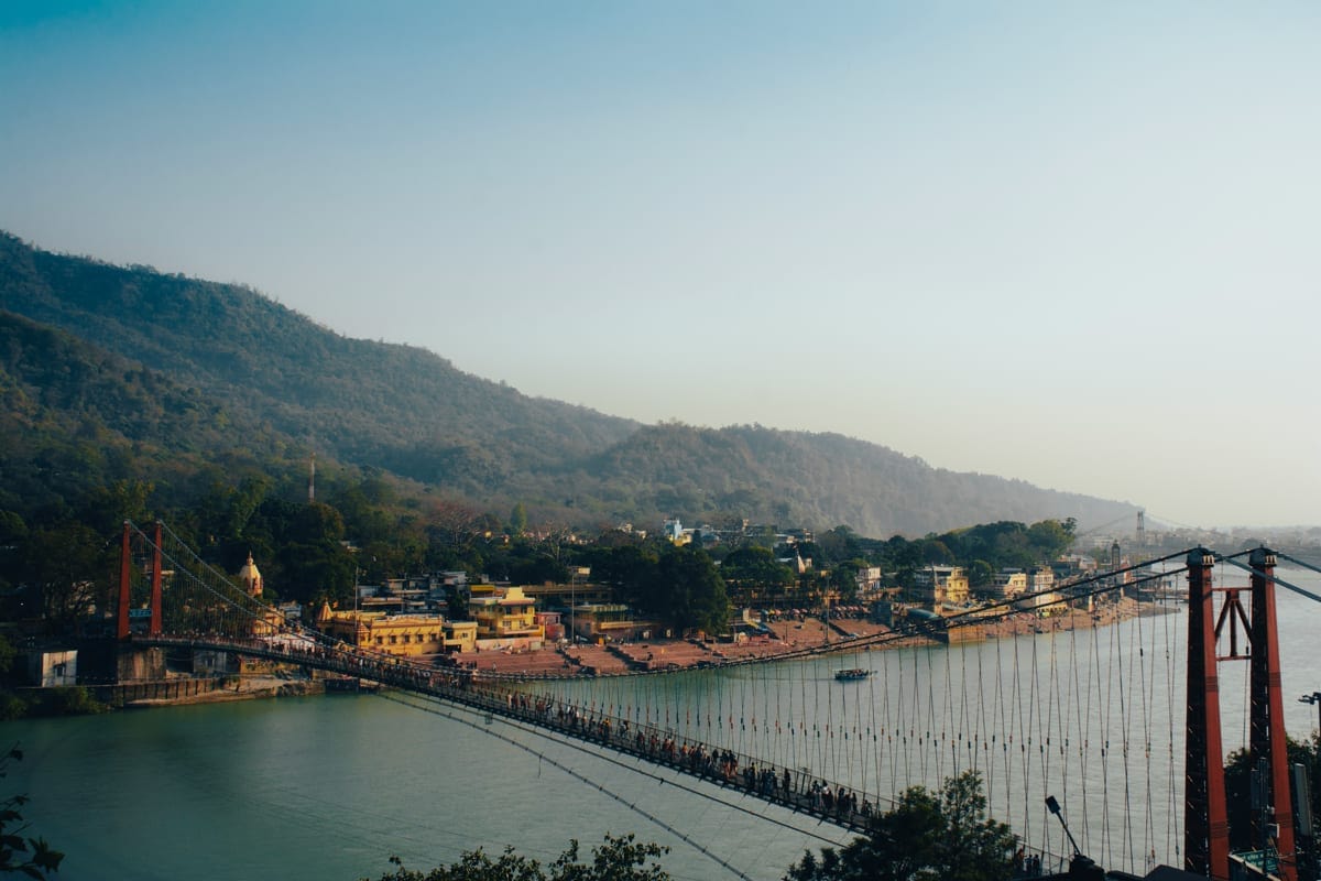 Ram Jhula over the Ganga