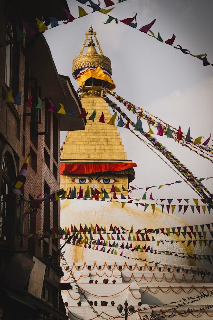 Buddha eyes on Boudhanath Stupa, Kathmandu