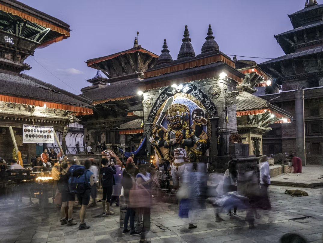 Durbar Square at dusk
