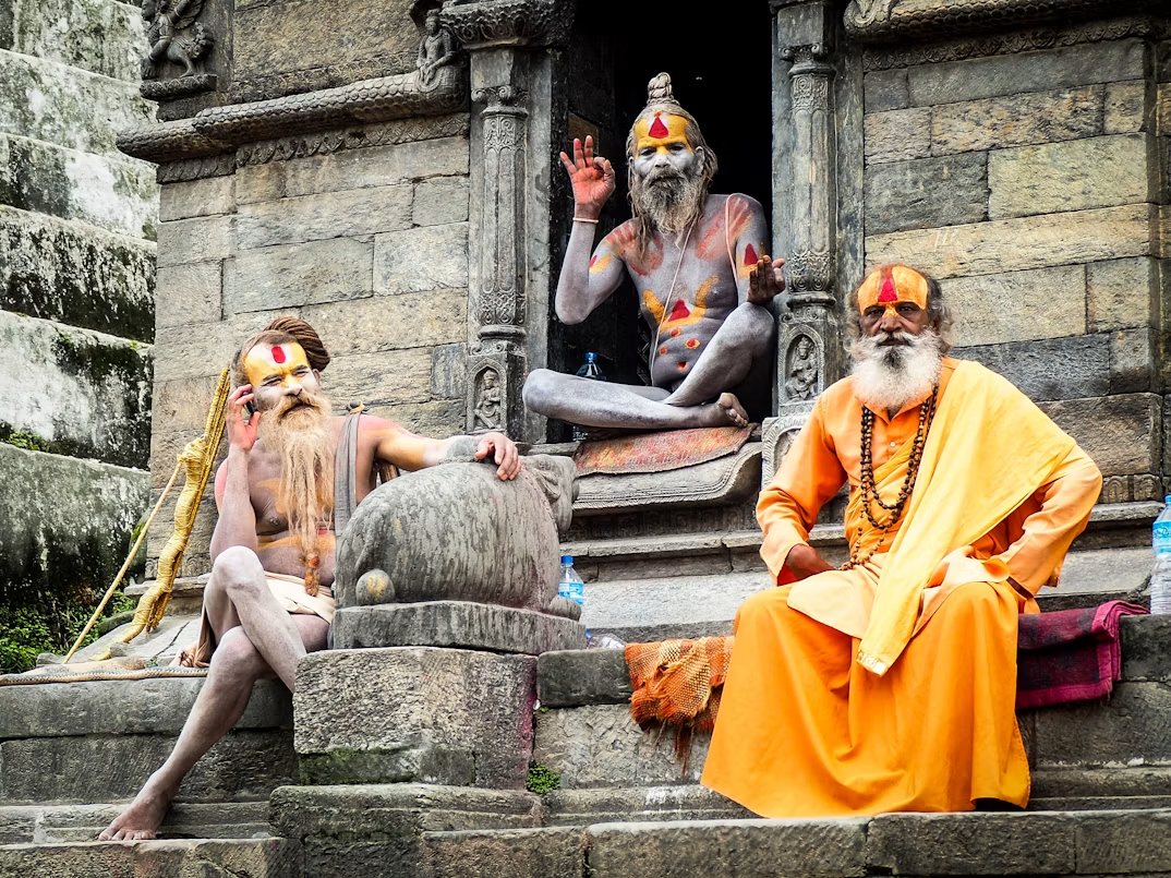 Sadhus at Pashupatinath Temple