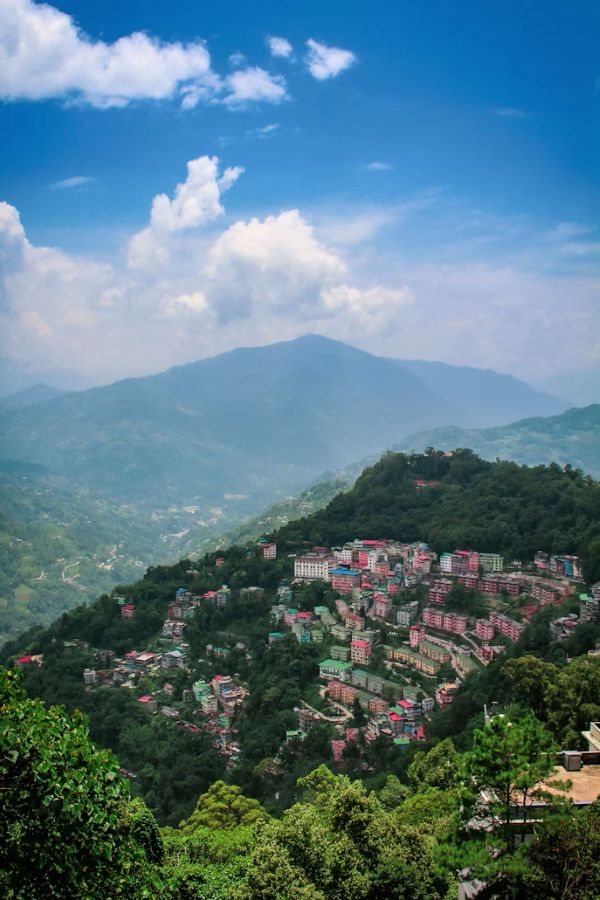 Gangtok and the hills from a viewpoint