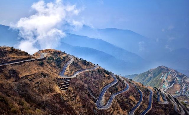 Hairpin bends of the Old Silk Route, East Sikkim